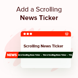 Custom News Ticke WP Plugin